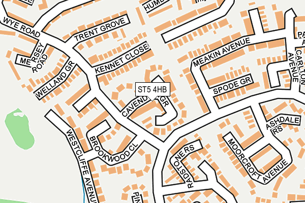 ST5 4HB map - OS OpenMap – Local (Ordnance Survey)