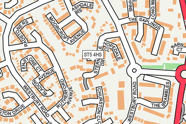 ST5 4HS map - OS OpenMap – Local (Ordnance Survey)