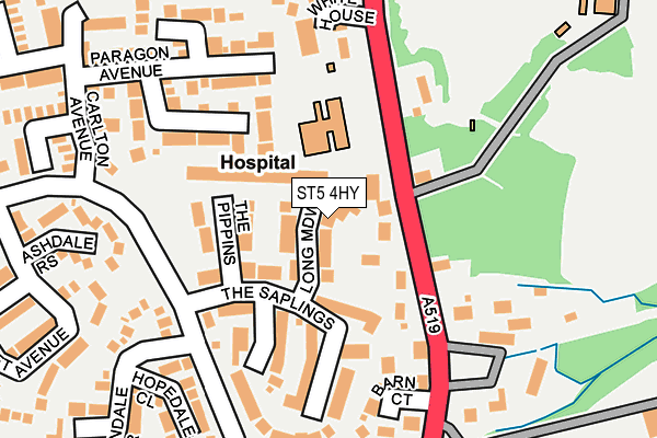 ST5 4HY map - OS OpenMap – Local (Ordnance Survey)