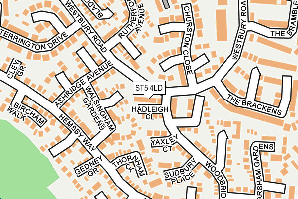 ST5 4LD map - OS OpenMap – Local (Ordnance Survey)