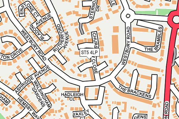 ST5 4LP map - OS OpenMap – Local (Ordnance Survey)