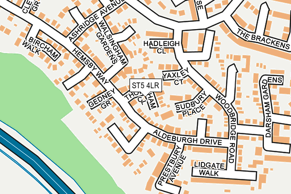 ST5 4LR map - OS OpenMap – Local (Ordnance Survey)