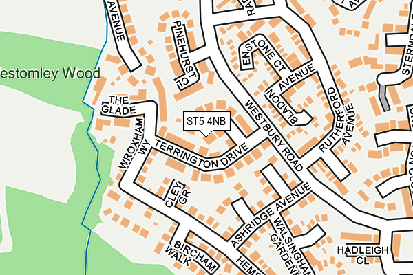 ST5 4NB map - OS OpenMap – Local (Ordnance Survey)