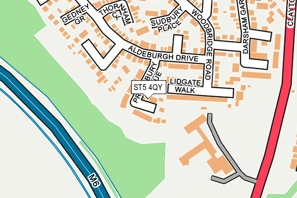 ST5 4QY map - OS OpenMap – Local (Ordnance Survey)