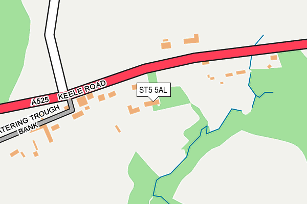 ST5 5AL map - OS OpenMap – Local (Ordnance Survey)