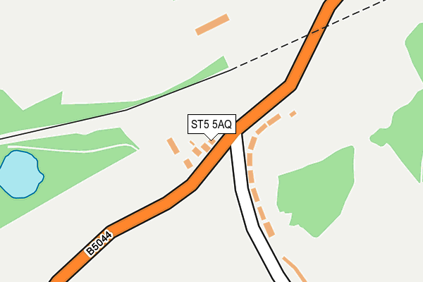 ST5 5AQ map - OS OpenMap – Local (Ordnance Survey)