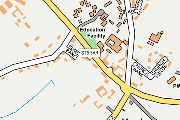 ST5 5AR map - OS OpenMap – Local (Ordnance Survey)