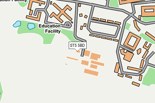 ST5 5BD map - OS OpenMap – Local (Ordnance Survey)