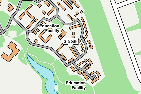 ST5 5BH map - OS OpenMap – Local (Ordnance Survey)