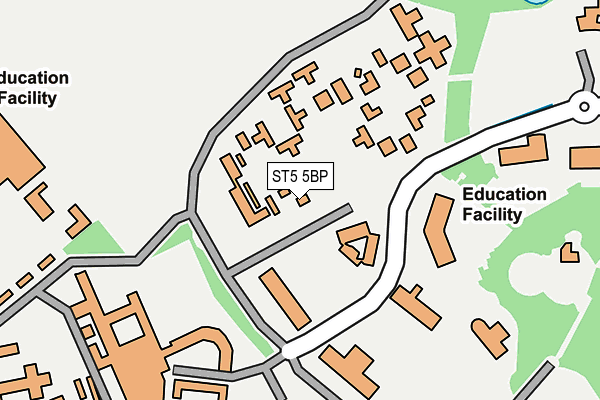 ST5 5BP map - OS OpenMap – Local (Ordnance Survey)