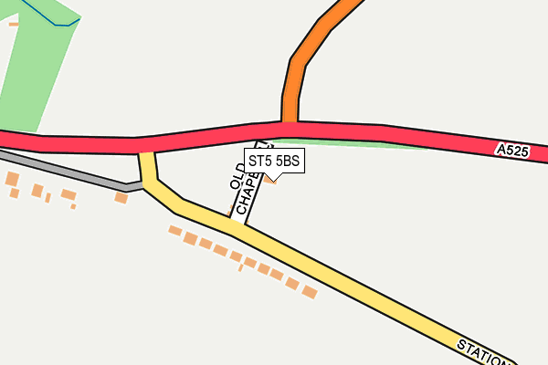ST5 5BS map - OS OpenMap – Local (Ordnance Survey)