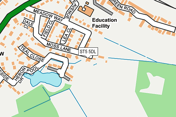 ST5 5DL map - OS OpenMap – Local (Ordnance Survey)