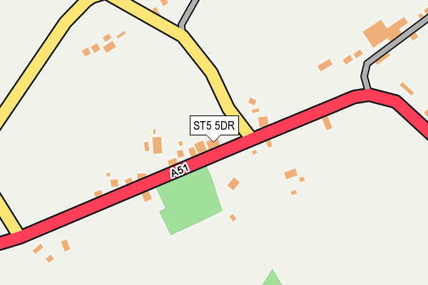 ST5 5DR map - OS OpenMap – Local (Ordnance Survey)