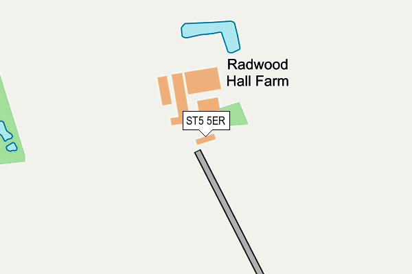 ST5 5ER map - OS OpenMap – Local (Ordnance Survey)