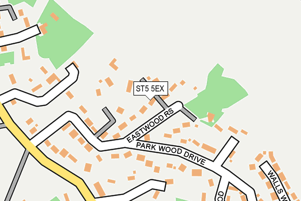 ST5 5EX map - OS OpenMap – Local (Ordnance Survey)