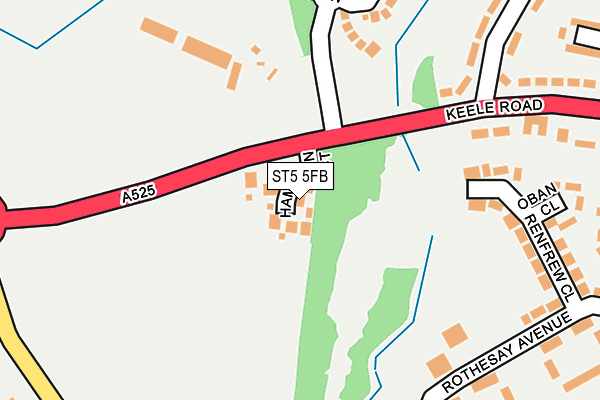 ST5 5FB map - OS OpenMap – Local (Ordnance Survey)