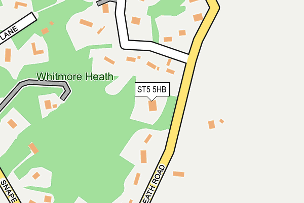 ST5 5HB map - OS OpenMap – Local (Ordnance Survey)