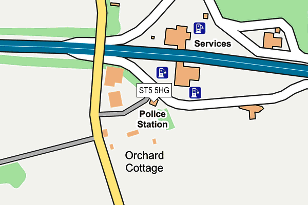 ST5 5HG map - OS OpenMap – Local (Ordnance Survey)