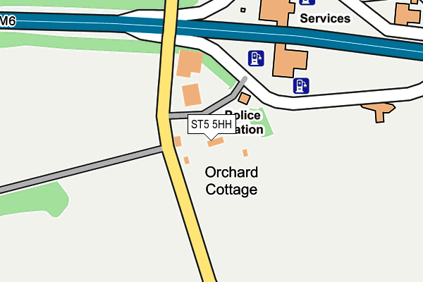 ST5 5HH map - OS OpenMap – Local (Ordnance Survey)