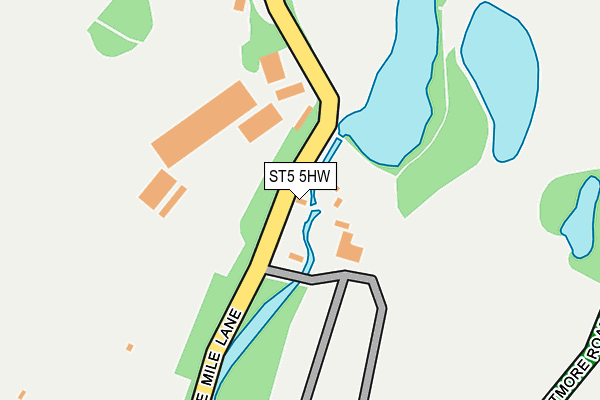 ST5 5HW map - OS OpenMap – Local (Ordnance Survey)