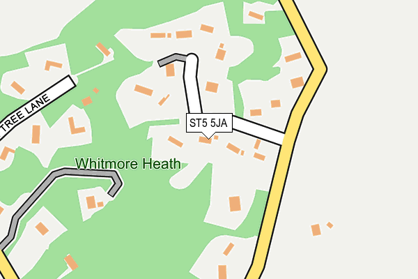 ST5 5JA map - OS OpenMap – Local (Ordnance Survey)