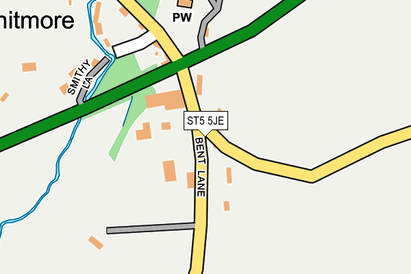 ST5 5JE map - OS OpenMap – Local (Ordnance Survey)