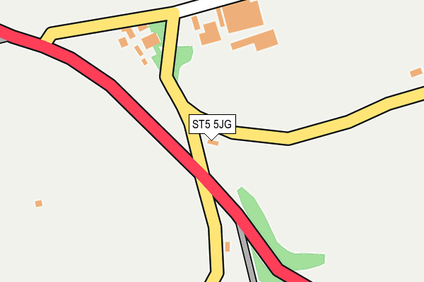 ST5 5JG map - OS OpenMap – Local (Ordnance Survey)
