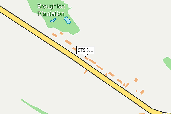 ST5 5JL map - OS OpenMap – Local (Ordnance Survey)