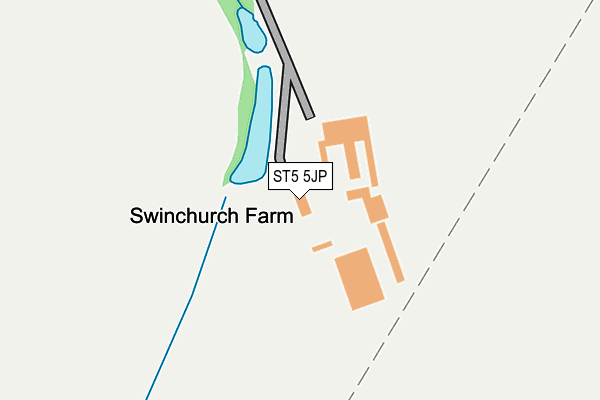 ST5 5JP map - OS OpenMap – Local (Ordnance Survey)