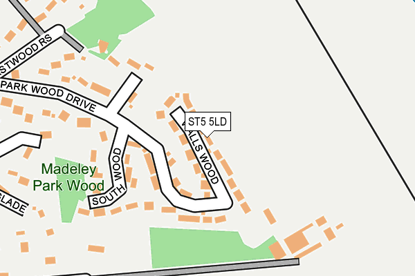 ST5 5LD map - OS OpenMap – Local (Ordnance Survey)