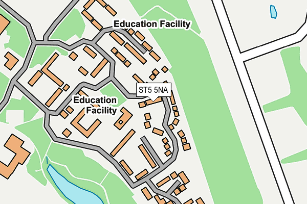 ST5 5NA map - OS OpenMap – Local (Ordnance Survey)