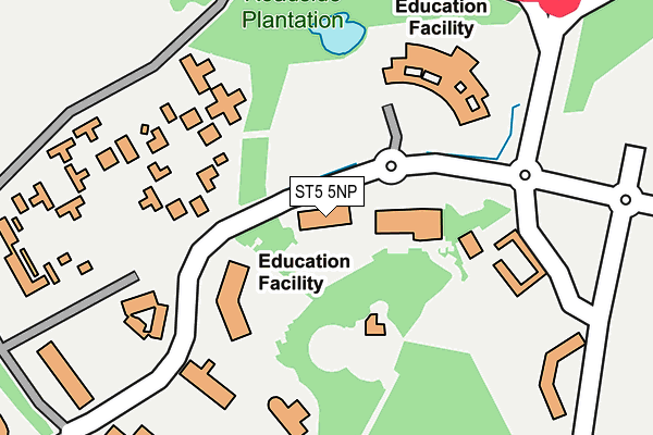 ST5 5NP map - OS OpenMap – Local (Ordnance Survey)