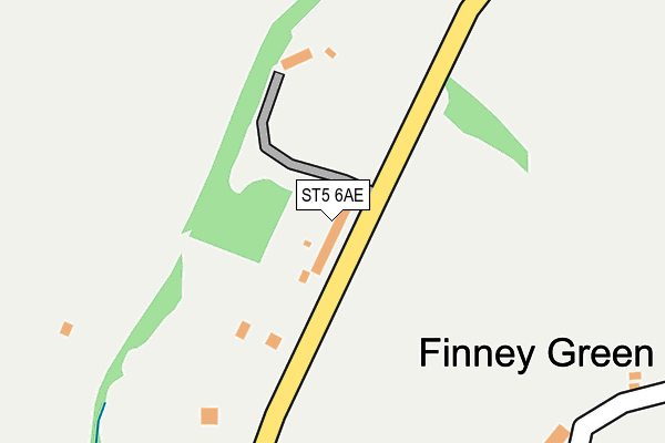 ST5 6AE map - OS OpenMap – Local (Ordnance Survey)