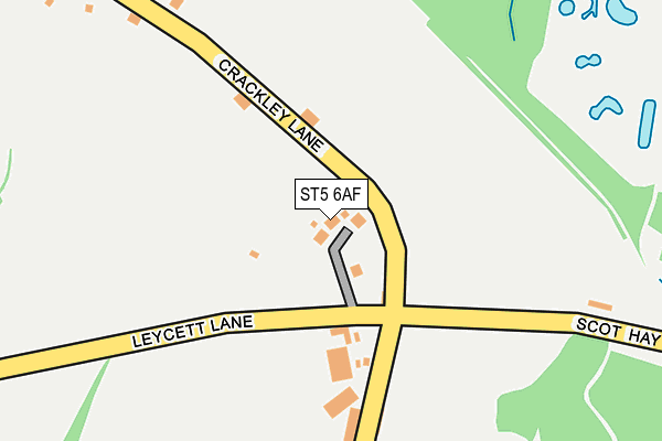 ST5 6AF map - OS OpenMap – Local (Ordnance Survey)