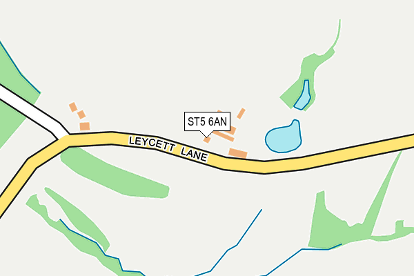 ST5 6AN map - OS OpenMap – Local (Ordnance Survey)