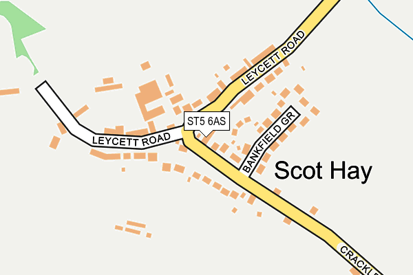 ST5 6AS map - OS OpenMap – Local (Ordnance Survey)