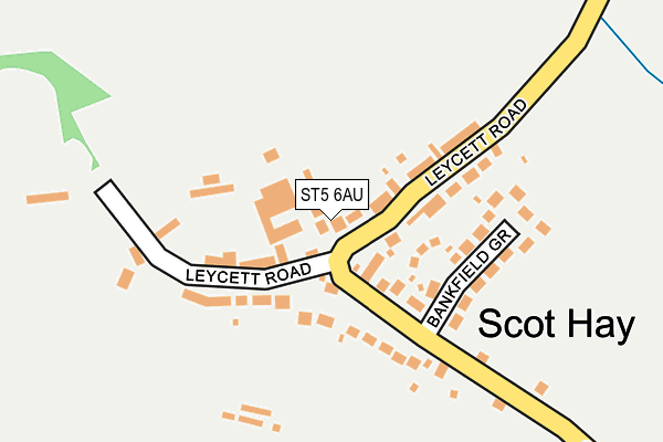 ST5 6AU map - OS OpenMap – Local (Ordnance Survey)