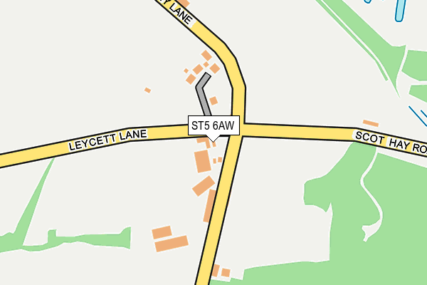 ST5 6AW map - OS OpenMap – Local (Ordnance Survey)