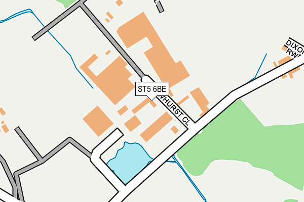 ST5 6BE map - OS OpenMap – Local (Ordnance Survey)