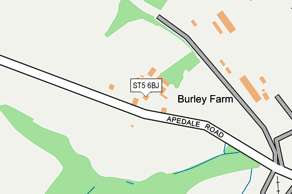 ST5 6BJ map - OS OpenMap – Local (Ordnance Survey)