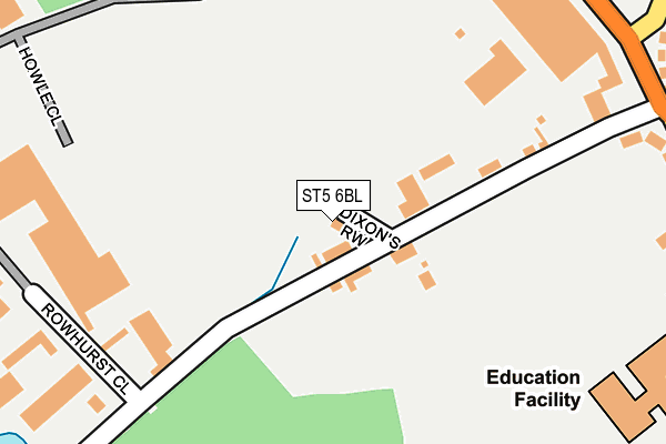 ST5 6BL map - OS OpenMap – Local (Ordnance Survey)