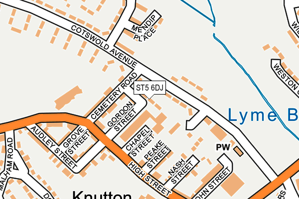 ST5 6DJ map - OS OpenMap – Local (Ordnance Survey)