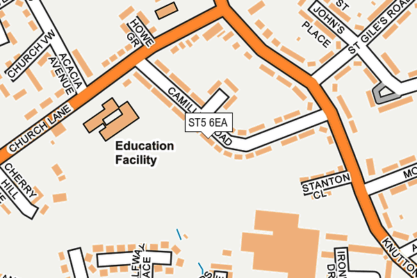 ST5 6EA map - OS OpenMap – Local (Ordnance Survey)