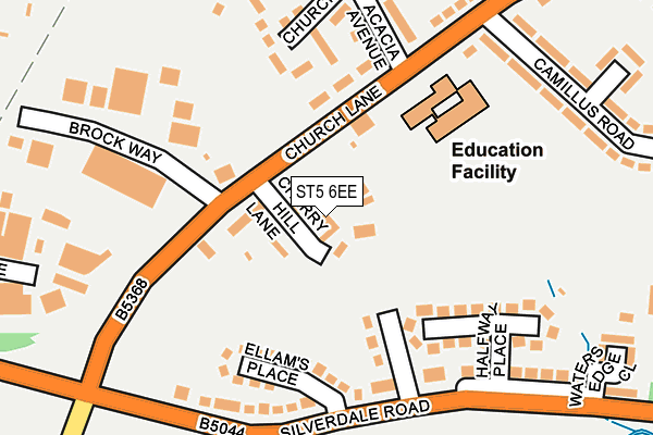 ST5 6EE map - OS OpenMap – Local (Ordnance Survey)