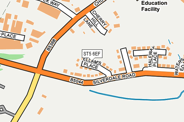 ST5 6EF map - OS OpenMap – Local (Ordnance Survey)