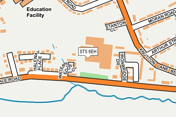 ST5 6EH map - OS OpenMap – Local (Ordnance Survey)