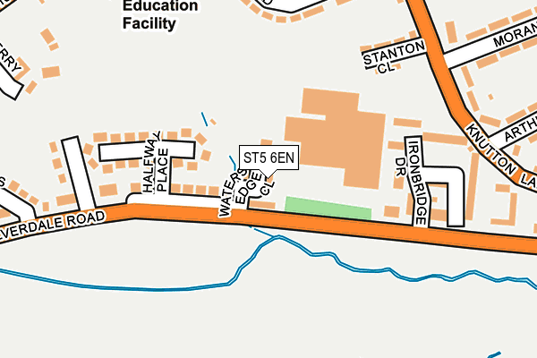 ST5 6EN map - OS OpenMap – Local (Ordnance Survey)