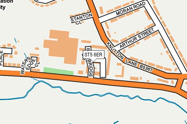 ST5 6ER map - OS OpenMap – Local (Ordnance Survey)
