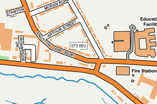 ST5 6EU map - OS OpenMap – Local (Ordnance Survey)