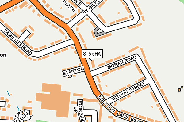 ST5 6HA map - OS OpenMap – Local (Ordnance Survey)